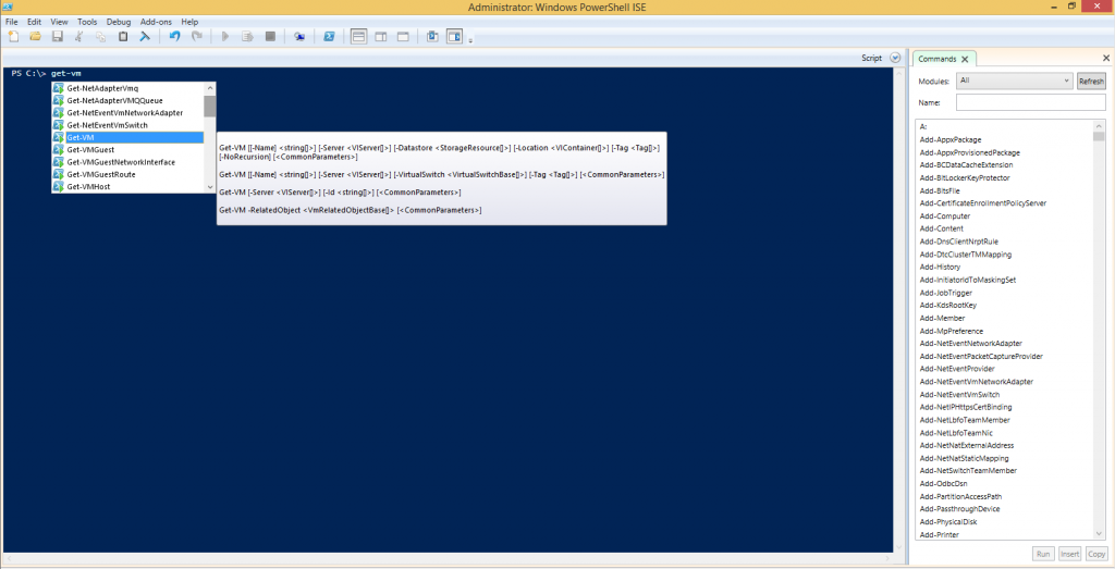 powercli-in-powershell-ise